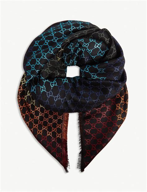 gucci rainbow gg jacquard shawl|Rainbow GG Jacquard Shawl .